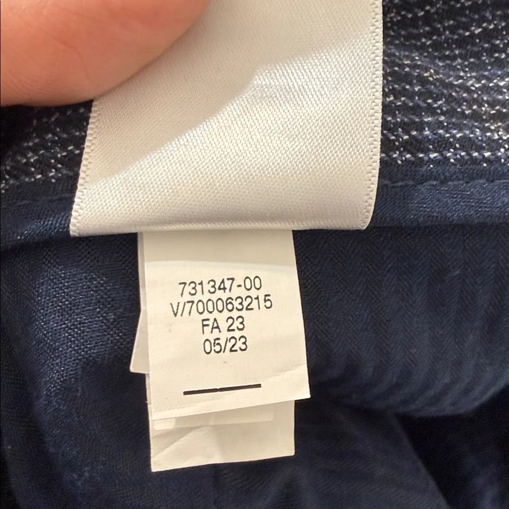 Banana Republic Slim Tapered Blue Plaid Men’s Pants Size 34/32